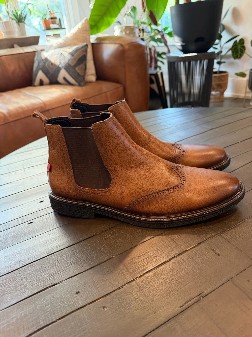 🔥NEW Marc Joseph New York Boots Mens Brown Leather Ankle Western Sz 10.5